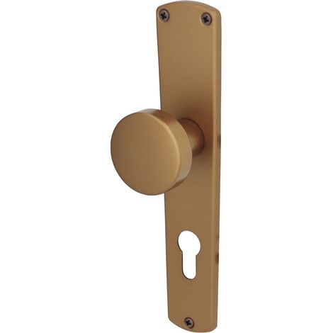 Alpertec PZ-Knopflangschild Phil Aluminium bronze abgerundet Beschläge