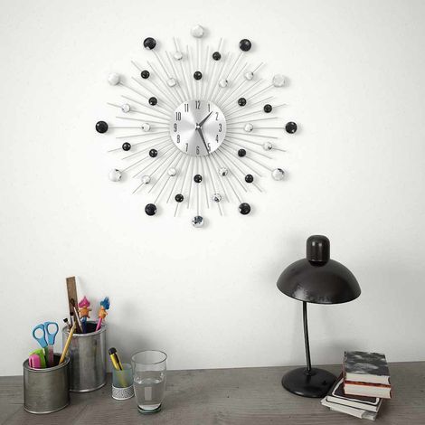vidaXL Reloj de pared con movimiento de cuarzo diseño moderno 50 cm (1/2)