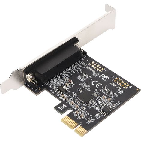 Carte Parallèle PCI Express 1 Port IEEE 1284 DB25 PCIE Contrôleur LPT ECP Mode Extension Bureau pour Imprimante (1/5)