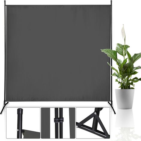 Paravent Outdoor Raumteiler Garten Spanische Wand Trennwand Raumtrenner 1 teilig Anthrazit 180x180cm (1/5)