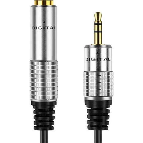 1 câble adaptateur jack 6,35 mm mâle vers 3,5 mm femelle, stéréo TRS, 25 cm, plaquage or, pour casque et appareil audio (1/5)