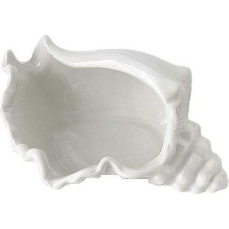 Porte-bougie en coquillage, coupelle à bijoux en coquillage, plateau à bijoux en céramique blanche en forme de coquillage sur le thème de l'océan et de la plage (1/5)
