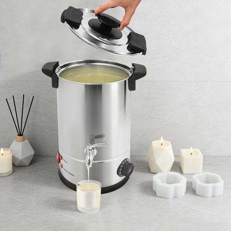 Fondeur de cire 8 L, cuve de fusion de cire 1 800 W, grande machine professionnelle à fabriquer des bougies avec bec verseur et régulateur de température pour un usage domestique (1/5)