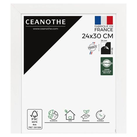 Ceanothe Éternel Blanc Cadre Photo 24x30 cm Écoresponsable (1/5)