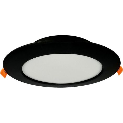 Spot de plafond LED encastré ALEXIS 12W 1050lm IP20 CCT rond noir HOROZ (1/5)