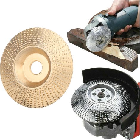 Disque à meuler, sculpter et façonner en acier rapide haute performance pour le travail du bois, disque de polissage pour meuleuses d'angle, 100 mm, couleur or (1/5)