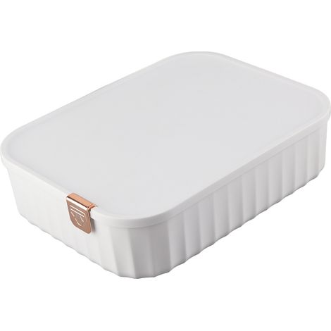 Organisateur de sous-vêtements et chaussettes à 10 compartiments, gain de place, idéal pour la maison, la chambre et la résidence étudiante, blanc (1/5)
