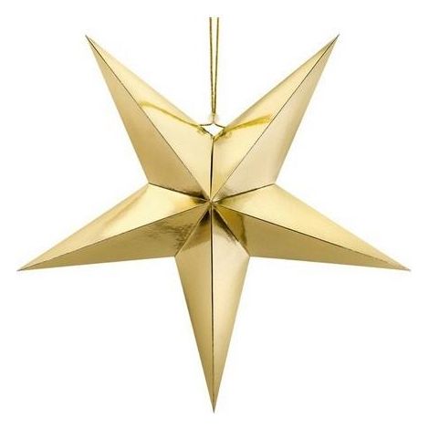 Estrella de papel dorado de 70 cm