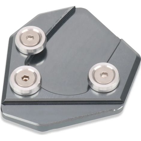 (Gris - Sans logo) Compatible avec les motos SUZUKI GSX-S125, GSX-S150, GSX-R125 et GSX-R150 : béquille latérale, extension et support pour une meilleure stabilité. (1/4)