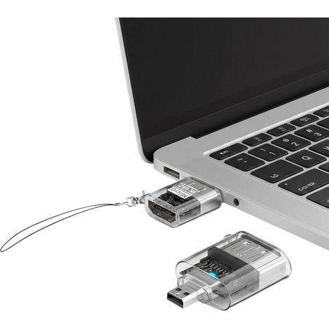 Adattatore USB-C portatile con connettore USB-C per smartphone, tastiera, lettore di schede e tablet (compatibile con uomini, donne, bambini e adolescenti).