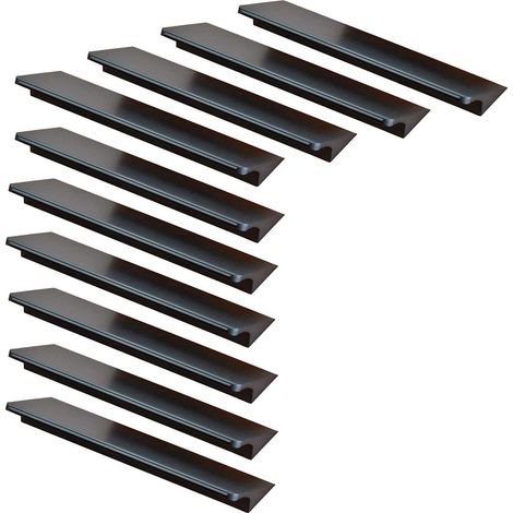 10x Türknäufe, Küchenschrank, Türgriffe, Schrank, Schublade, Schlafzimmer, Möbel, Zugmittenabstand 64 mm, Aluminium, mit Schrauben (1/5)