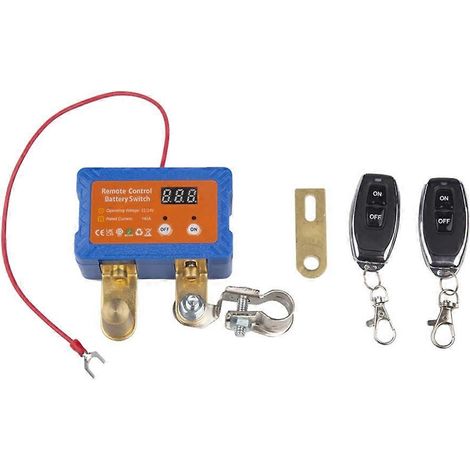 Interrupteur de batterie pour télécommande de voiture, coupe-batterie 12 V/24 V 140 A pour batteries de véhicules jusqu'à 100 Ah (1/5)