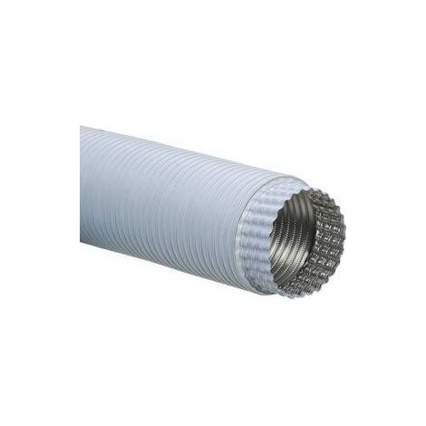6 x TUBO FLESSIBILE ESTENSIBILE ALLUM. BIANCO D 12 CM