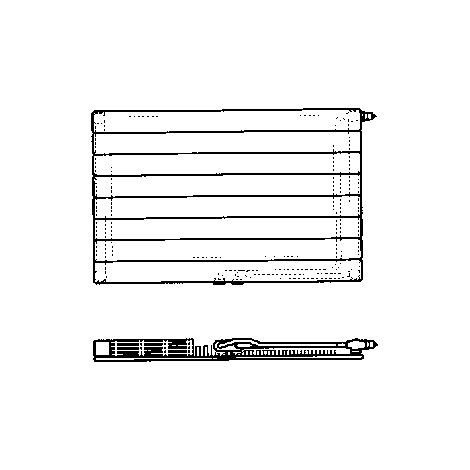 Vonaris-Mittenanschluss VHV-M 11 BH 574 BL1000mm weiss RAL9016 m.Lasche Vent.re.
