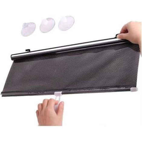 Kit 2 parasole avvolgibile in plastica con ventosa tendina per finestrino auto 40X60 CM (1/3)