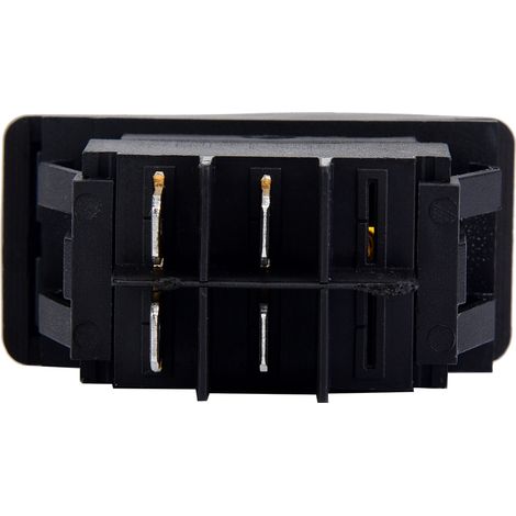 Lot de 5 interrupteurs à bascule 4 broches 12V CC avec voyant LED pour batterie voiture bateau caravane (Jaune) (1/5)