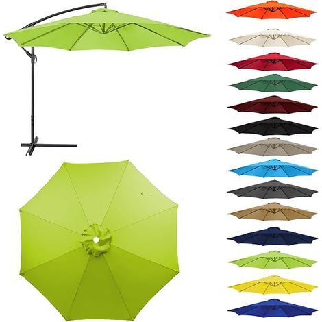 parasol de jardin exterieur,Toile de rechange pour parasol, 3 mètres, 6 baleines, protection UV Fibre de polyester résistante • Protection solaire • Installation facile • Conception durable • Convien (1/4)
