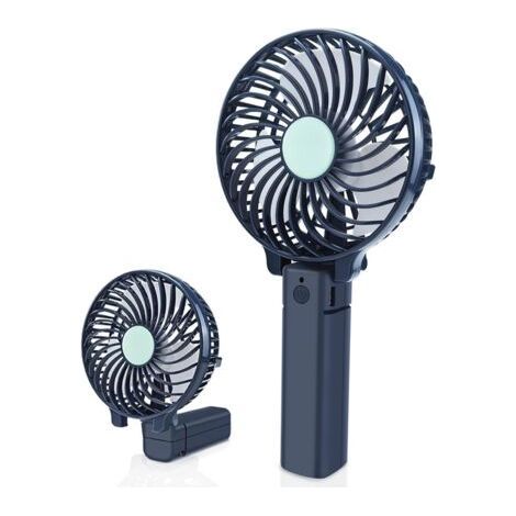 Ventilateur portatif rechargeable par USB avec 3 vitesses, mini ventilateur de bureau pliable, refroidissement silencieux pour intérieur, camping, maison, bureau, école, voyage, camping (1/5)