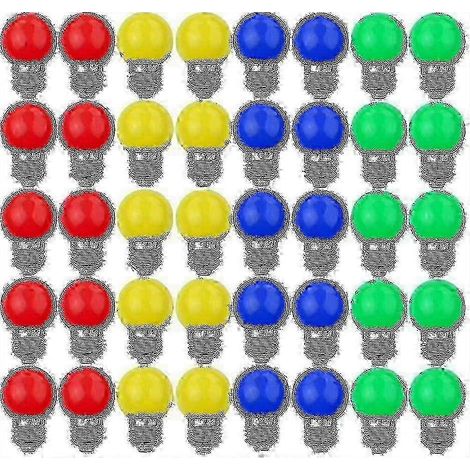 E27 LED-Lampen, 40 verschiedene Farben für dekorative Lampen, 240 Lumen (1/4)