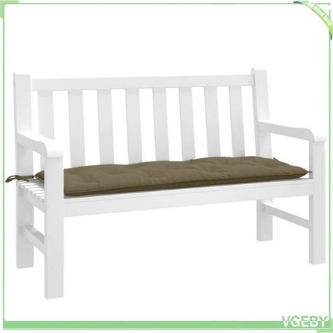4002550 Coussin de banc de jardin taupe mélangé 120x50x7 cm tissu (1/5)