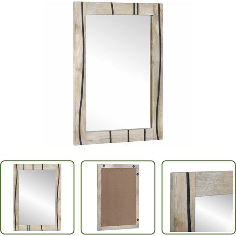 Spiegel Braun -  Badezimmer Spiegel mit Spiegel Braun 70 x 50 x 2,5 cm