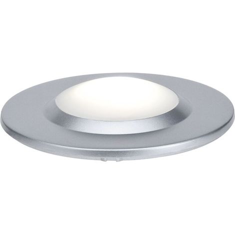 Spot à encastrer IP44 pour salle de bain Spot à encastrer Plafonnier chromé rond, alu mat, LED 3W blanc neutre, DxH 7x1 cm, 3 pièces (1/5)