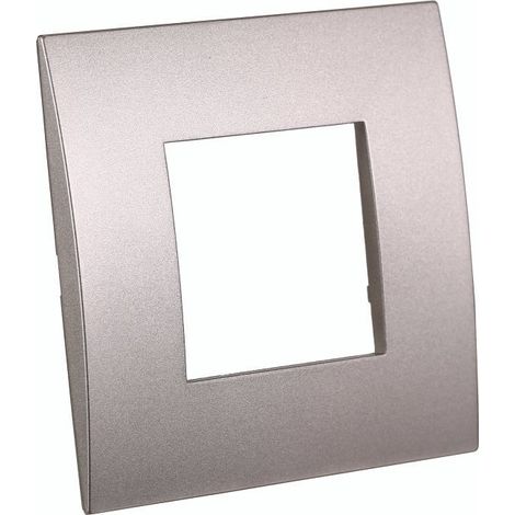 Placca serie Venus, 2 moduli, plastica, titanio, compatibile con serie Vimar Arkè - Ettroit VA83208 (1/3)