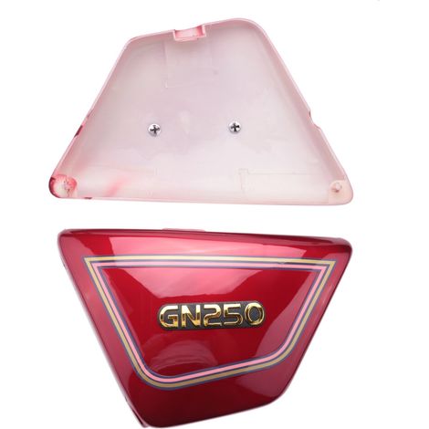 1 coppia di pannelli laterali del telaio destro e sinistro per moto GN 250, ricambi per moto GN250, rossi