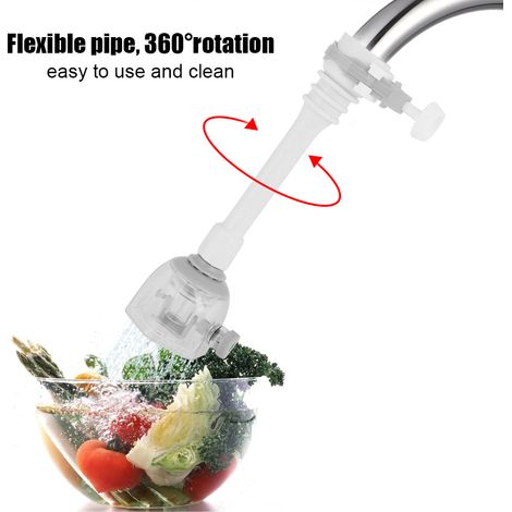 Robinet de Cuisine Économiseur d'Eau Extensible 18cm Anti-Éclaboussures Gris (1/5)