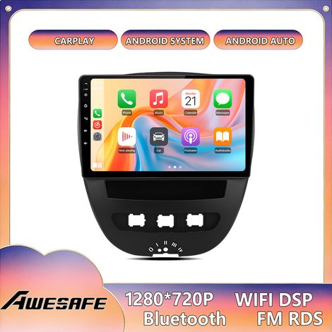 AWESAFE Autoradio Android 13 für Peugeot 107 Toyota Aygo Citroën C1 (4GB+64GB) 10'' Bildschirm mit CarPlay GPS WiFi Android Auto (1/5)