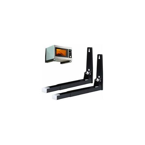MINKUROW Estante De Microondas De 2 Piezas Con Brazo, Soporte De Microondas De Acero, Soporte De Microondas Montado En La Pared, Estante De Microondas De Montaje En Pared, Para Accesorios De Cocina Pa (1/5)