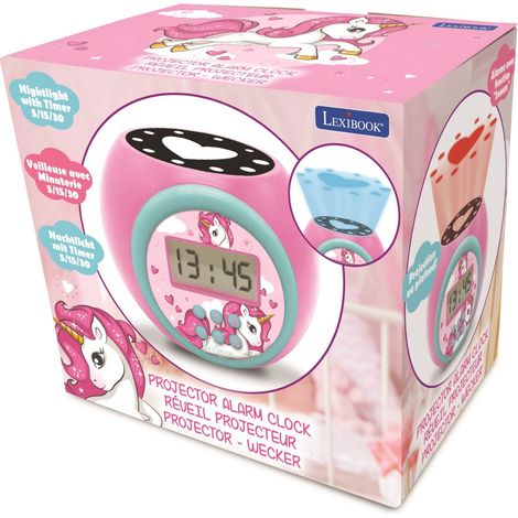 Reloj despertador digital Unicornio con proyector y temporizador RL977UNI