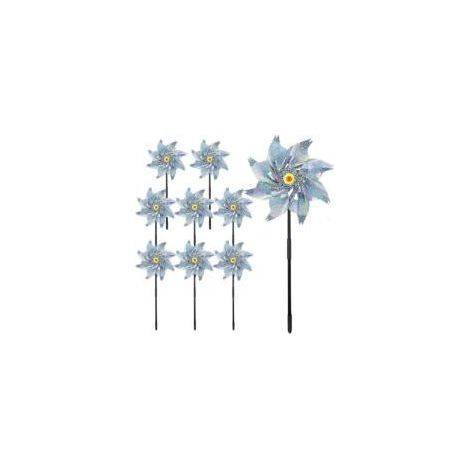 9 Pièces Moulin à Vent Réfléchissant Anti-Oiseaux,Répulsif Oiseaux Réfléchissant,Moulins à Vent Jardin Exterieur,Jardin décoratif pour protéger Le Jardin, verger, Cour, Toit. (1/5)