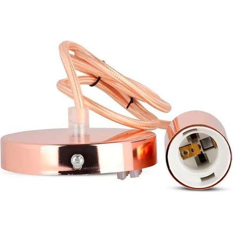 Lámpara de araña LED V-TAC con espejo cromado y portalámparas E27 (máx. 60 W), color rosa (1/5)