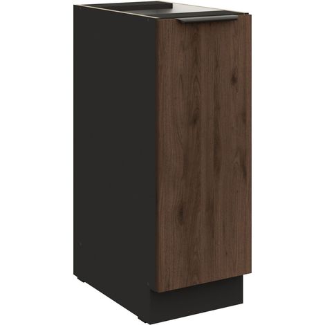 Küchen Unterschrank Schrankauszug 30 cm Küche MONZA Okapi Nußbaum Küchenzeile (1/5)