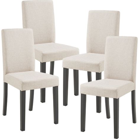 Set di 4 sedie da pranzo 89 x 43 x 54 cm design moderno robuste beige 030009828