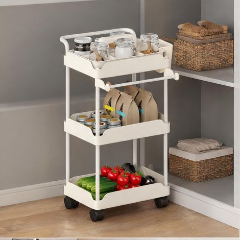Desserte de cuisine en métal plastique 42,5 x 42 x 76 cm (1/5)