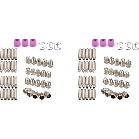 92 Pièces Séries pour -55-60 WSD-60 Kit de Consommables pour Coupeur de Plasma Buse de Torche de Découpe Au Plasma ÉLectrodes Capuchon de Protection (1/5)
