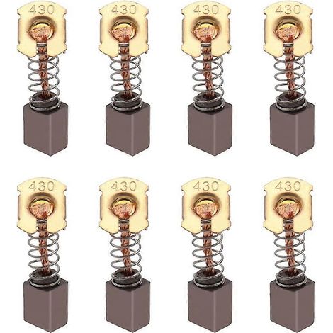 Lot de 8 balais de charbon pour moteur électrique, pièce de rechange pour perceuse, souffleur et mixeur CB430. (1/5)