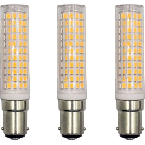 Bombilla LED BA15D, base de bajo consumo de 15 W, para frigorífico/máquina de coser/lámpara de mesa AC230V, paquete de 3 (blanco cálido 3000 K) [Clase energética A+] (1/5)