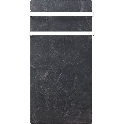 Sèche-serviettes électrique à inertie avec thermostat sans fil Valderoma Slim Kherr Wireless 800 W vertical 51x101 cm Natura Noir