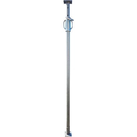 Etai gros œuvre galvanisé 2.20 à 3.80 m – Fût Ø 57 mm, épaisseur 2,5 mm – Coulisse Ø 48,3 mm, épaisseur 2,9 mm – Platine 120x120 mm, épaisseur 6 mm