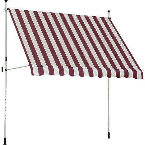 TrendLine Balkon Markise Red Stripe, Breite 250 cm, Ausfall 130 cm Markisen (1/3)