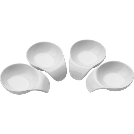 Interiors By Premier Elegant Set Of Four White Porcelain Serving Dishes, Porcelain Serving Dishes, Versatile Serving Dishes (1/3)