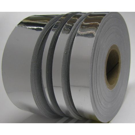 Nastro vinile decorativo adesivo effetto specchio cromato varie misure Misura - 10mm x 10 Metri (1/4)