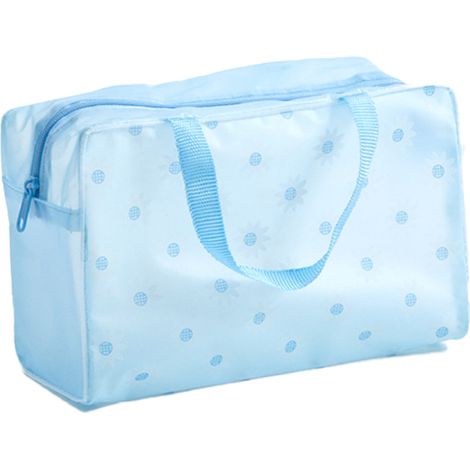 Trousse de maquillage mignonne à motifs de dessins animés, petite trousse transparente pour femmes et filles, trousse à pinceaux de maquillage transparente, pochette de rangement imperméable pour arti (1/5)