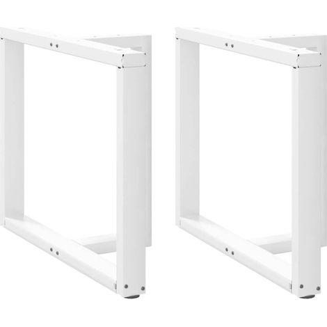 Esstischbeine T-Form 2 Stk. Weiß 90x35x(72-73) cm Stahl
