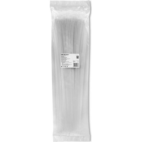 Fascette fermacavi riutilizzabili Qoltec 7,2450 mm Nylon66 UV Bianco (1/5)