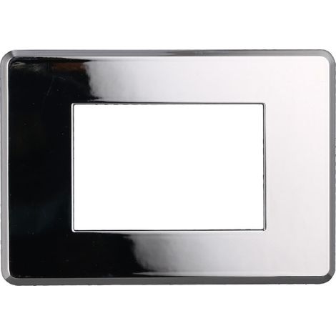 ETTROIT AN87313 Slim Thin 3P-Platte, Moon-Serie, poliertes Chrom, Farbe, kompatibel mit Bticino Axolute Air