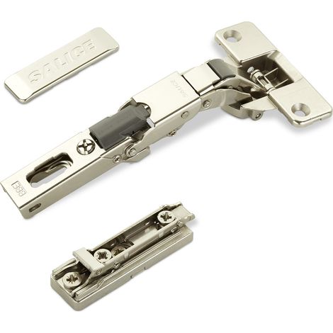 2 x Salice Universalscharniere 110° Bohrbild T52 Push Open mit Negativfeder für abgerundete, überfälzte und profilierte Türen mit Linear-Montageplatte Höhe 3 mm Exzenterverstellung (1/5)